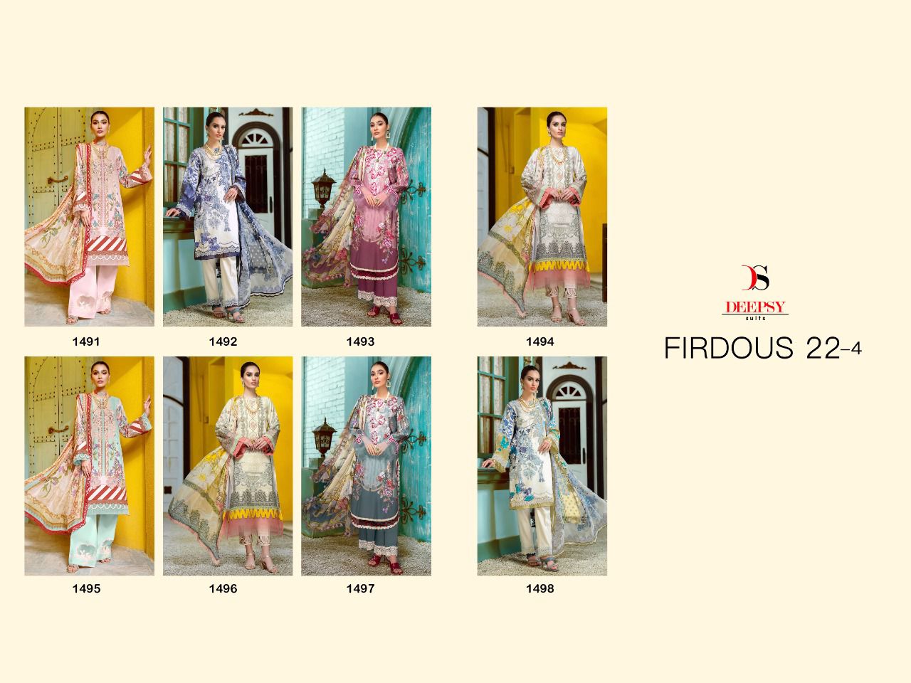 Deepsy Firdous Lawn 22 Vol 4 Festive Wear Cotton Embroidery PakistaniSuits Collection